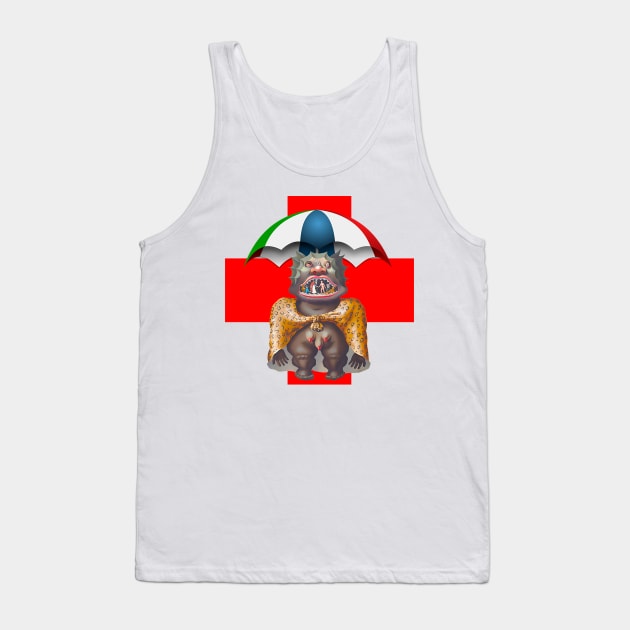 Monster demon has red cross and parasol Tank Top by Marccelus